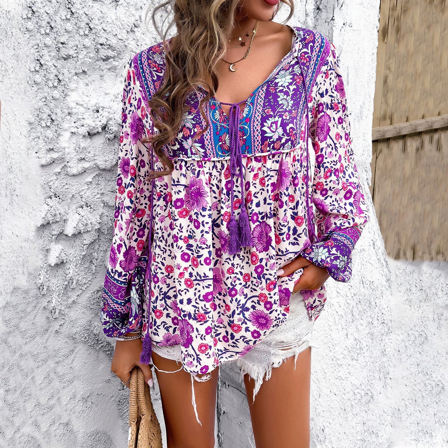 Blouse Bohème Fleurie RIMANOVA - RIMANOVA