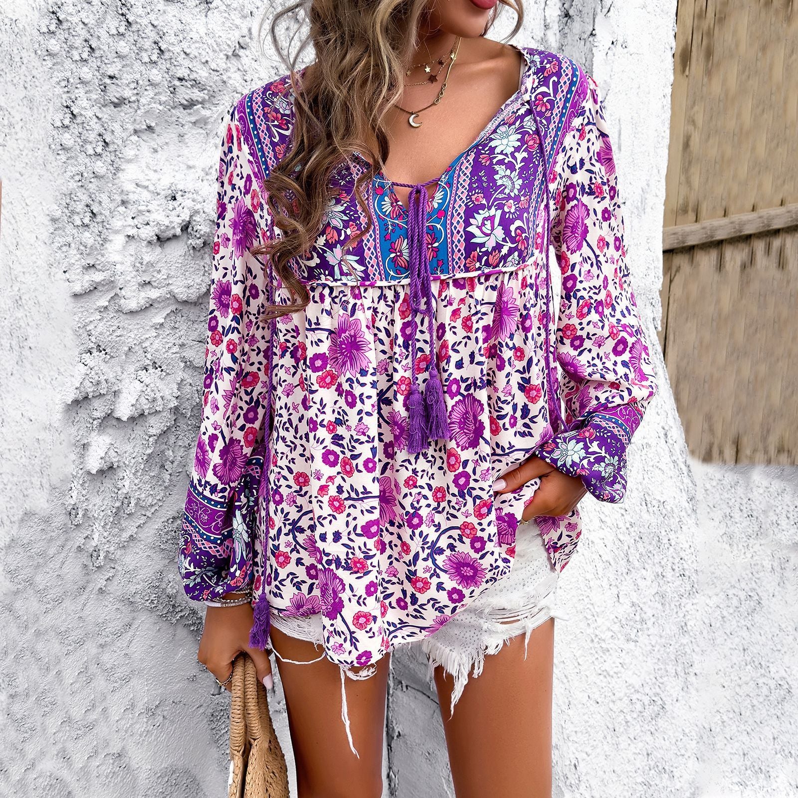 Blouse Bohème Fleurie RIMANOVA - RIMANOVA