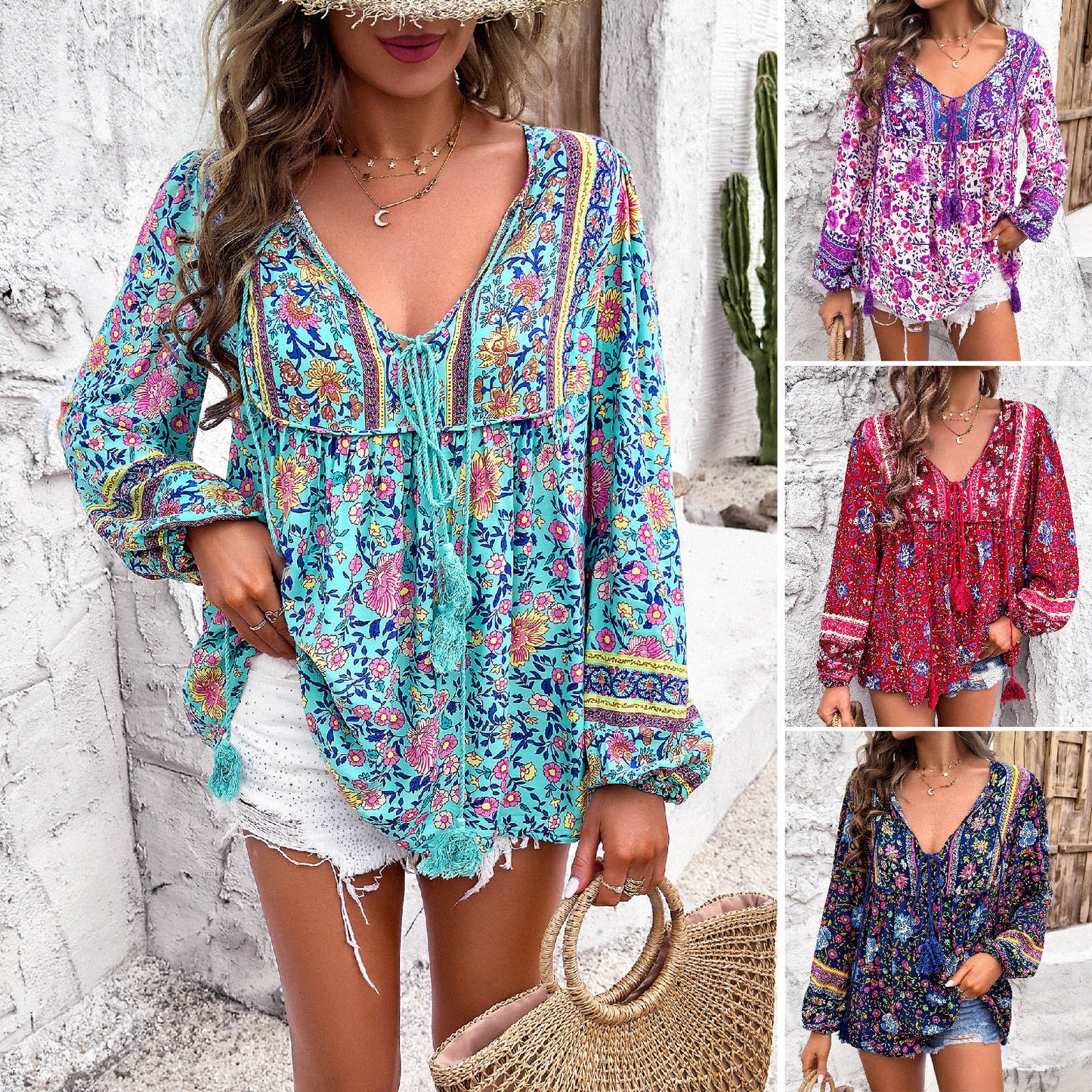 Blouse Bohème Fleurie RIMANOVA - RIMANOVA