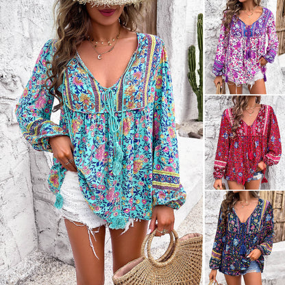 Blouse Bohème Fleurie RIMANOVA - RIMANOVA
